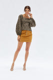 MINKPINK Womens Yasamin Puff Sleeve Top - Black/Gold, WOMENS TOPS & SHIRTS, MINKPINK, Elwood 101