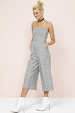 MinkPink POWER TRIP CROPPED CHECK JUMPSUIT - Grey Check, WOMENS JUMPSUITS & OVERALLS, MINKPINK, Elwood 101