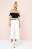 MinkPink PRAIRIE RIB CROP TOP - Black, WOMENS TOPS & SHIRTS, MINKPINK, Elwood 101