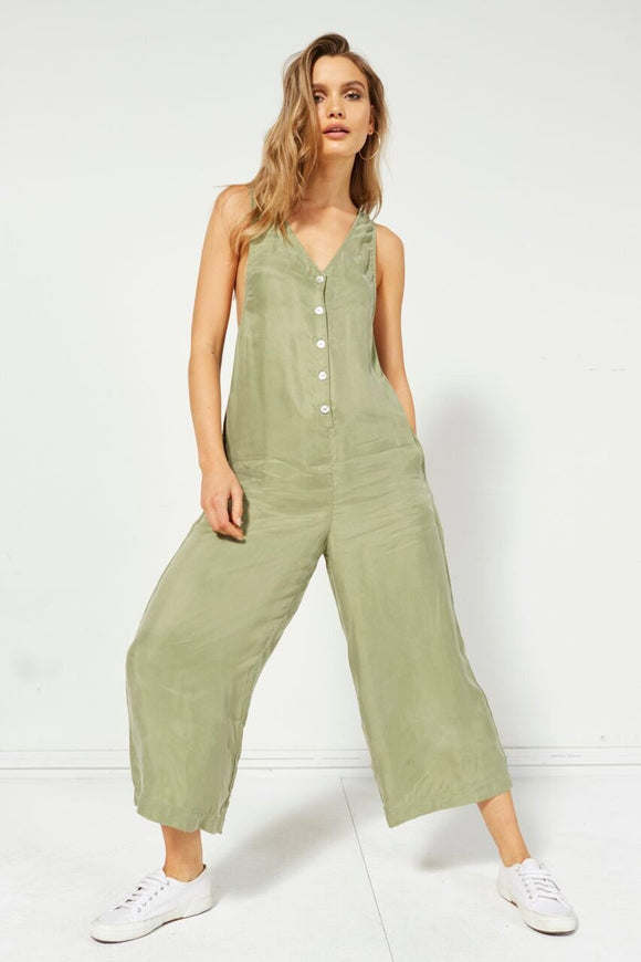 MinkPink BORDERLINE JUMPSUIT - SAGE, WOMENS JUMPSUITS & OVERALLS, MINKPINK, Elwood 101