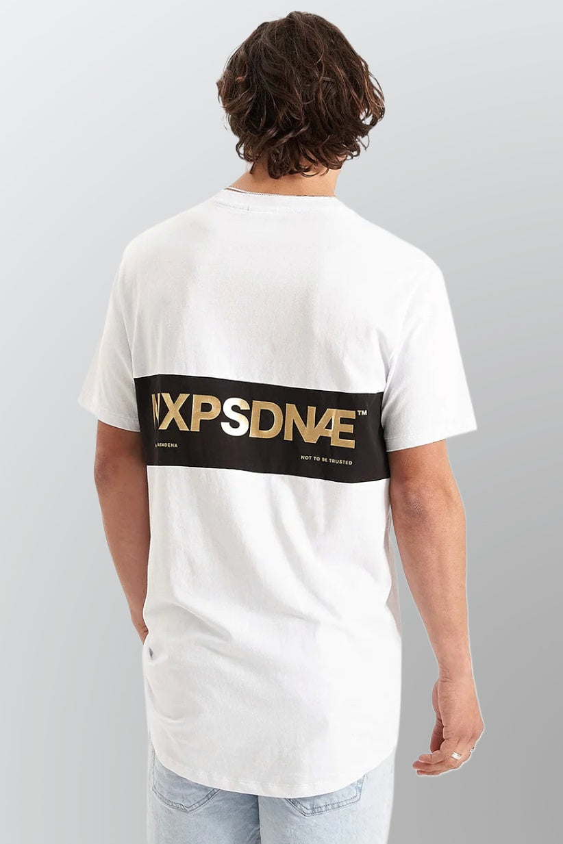 NENA & PASADENA Mens Mercenary Cape Back Tee - White, MENS TEE SHIRTS, NENA PASADENA, Elwood 101