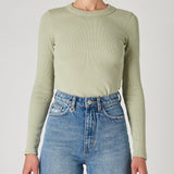 NEUW Womens Jonesy Long Sleeve Top - Sage, WOMENS TOPS & SHIRTS, NEUW, Elwood 101