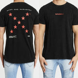 Nena Pasadena MENS ALL THE STARS SCOOP BACK TEE - ACID BLACK, MENS TEE SHIRTS, NENA PASADENA, Elwood 101