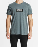 Nena Pasadena MENS ANARCHY CAPE BACK TEE - ACID CHARCOAL, MENS TEE SHIRTS, NENA PASADENA, Elwood 101