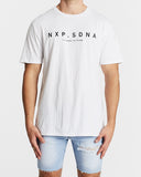Nena Pasadena MENS BEHAVIOUR STEP HEM TEE - WHITE, MENS TEE SHIRTS, NENA PASADENA, Elwood 101