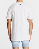 Nena Pasadena MENS BEHAVIOUR STEP HEM TEE - WHITE, MENS TEE SHIRTS, NENA PASADENA, Elwood 101
