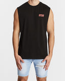 Nena Pasadena MENS MOVEMENT SCOOP BACK MUSCLE TEE - JET BLACK, MENS TEE SHIRTS, NENA PASADENA, Elwood 101