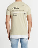 Nena Pasadena MENS UNBROKEN STANDARD LAYERED HEM TEE - PIGMENT SAND, MENS TEE SHIRTS, NENA PASADENA, Elwood 101