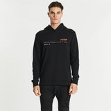 Nena & Pasadena MENS PROMINENT STEP HEM HOODED SWEATER - JET BLACK, MENS HOODIES, NENA PASADENA, Elwood 101