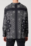 Neuw Mens Waits Long Sleeve Paisley Shirt Black Paisley, MENS SHIRTS, NEUW, Elwood 101