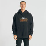 Nomadic Paradise MENS SURREAL RELAXED HOODED SWEATER - JET BLACK, MENS HOODIES, NOMADIC PARADISE, Elwood 101