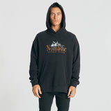 Nomadic Paradise MENS SURREAL RELAXED HOODED SWEATER - JET BLACK, MENS HOODIES, NOMADIC PARADISE, Elwood 101