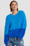 ONE TEASPOON Womens Fluffy Colour Blocked Sweater - Aqua, WOMENS KNITS & SWEATERS, OneTeaspoon, Elwood 101