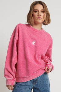 ONE TEASPOON Womens Pink Bower Bird Retro Sweater - Pink, WOMENS KNITS & SWEATERS, OneTeaspoon, Elwood 101