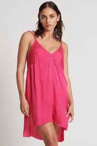 ONE TEASPOON Womens Shocking Pink Jacquard Slip Dress, WOMENS DRESSES, OneTeaspoon, Elwood 101