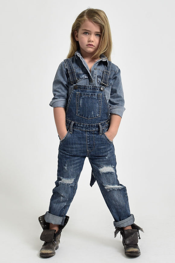 Oneteaspoon Kids Hooligans Overalls Oxford, KIDS CLOTHING, OneTeaspoon, Elwood 101