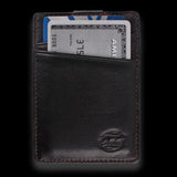 Orchill BOREAL MENS SLIM LEATHER WALLET BLACK/TAN, MENS WALLETS, ORCHILL, Elwood 101