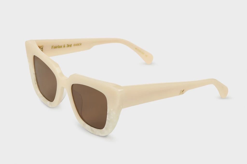 OSCAR & FRANK Fairfax & 3rd Sunglasses - Cream Pearl, SUNGLASSES UNISEX, OSCAR & FRANK, Elwood 101