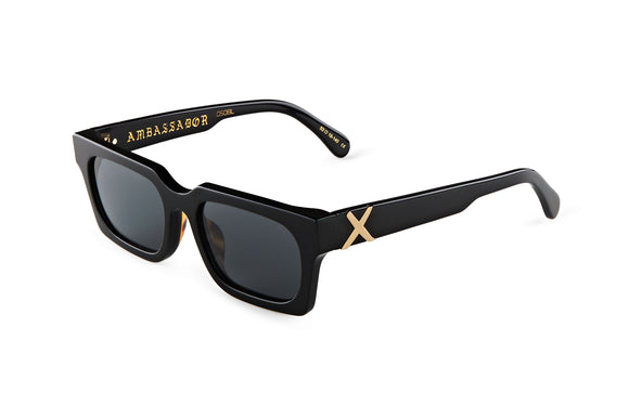 OSCAR & FRANK Ambassador Sunglasses  - Gloss Black, SUNGLASSES UNISEX, OSCAR & FRANK, Elwood 101