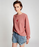 OneTeaspoon WOMENS BOWER BIRD LOGO SWEATER - WASHED PINK, WOMENS KNITS & SWEATERS, OneTeaspoon, Elwood 101