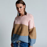 OneTeaspoon WOMENS GELATO STRIPE BUCKINGHAM SWEATER - GELATO STRIPE, WOMENS KNITS & SWEATERS, OneTeaspoon, Elwood 101