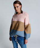 OneTeaspoon WOMENS GELATO STRIPE BUCKINGHAM SWEATER - GELATO STRIPE, WOMENS KNITS & SWEATERS, OneTeaspoon, Elwood 101