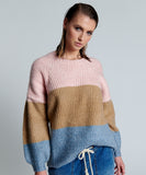 OneTeaspoon WOMENS GELATO STRIPE BUCKINGHAM SWEATER - GELATO STRIPE, WOMENS KNITS & SWEATERS, OneTeaspoon, Elwood 101