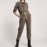 OneTeaspoon WOMENS DARK KHAKI STARSHIP JUMPSUIT, WOMENS JUMPSUITS & OVERALLS, OneTeaspoon, Elwood 101