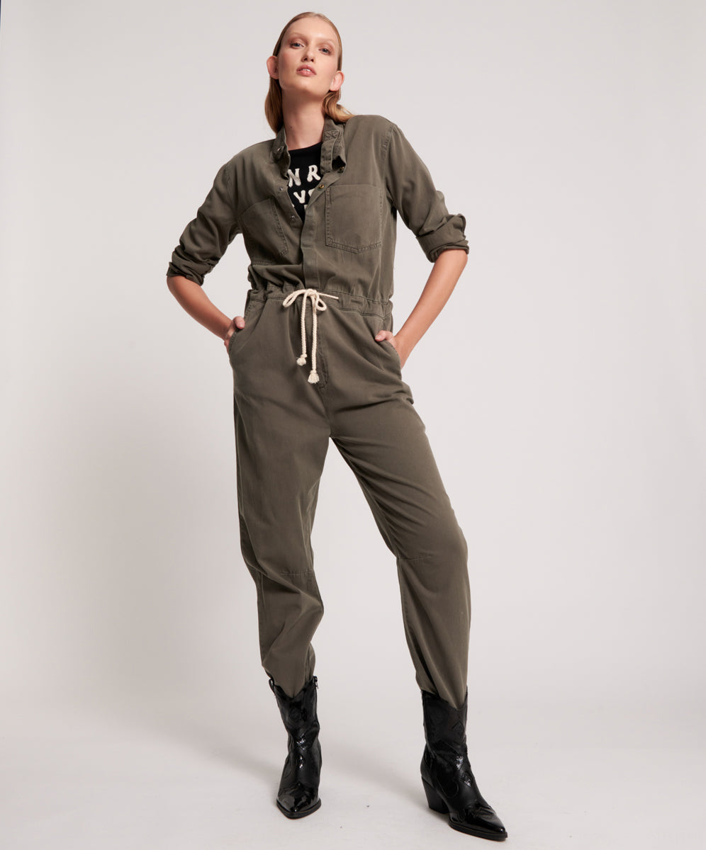 One teaspoon khaki jumpsuit sales