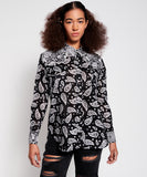 OneTeaspoon WOMENS HAND BATIK PAISLEY WESTERN SHIRT - BLACK PAISLEY, WOMENS TOPS & SHIRTS, OneTeaspoon, Elwood 101