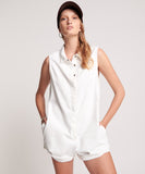 OneTeaspoon WOMENS MINI BRAXTON UTILITY PLAYSUIT  - WHITE, WOMENS PLAYSUITS & ROMPERS, OneTeaspoon, Elwood 101