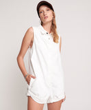 OneTeaspoon WOMENS MINI BRAXTON UTILITY PLAYSUIT  - WHITE, WOMENS PLAYSUITS & ROMPERS, OneTeaspoon, Elwood 101