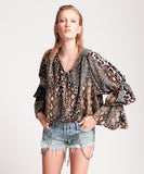 OneTeaspoon WOMENS PUNK PYTHON SOPHISTICATED SAVAGE TOP, WOMENS TOPS & SHIRTS, OneTeaspoon, Elwood 101