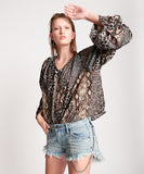 OneTeaspoon WOMENS PUNK PYTHON SOPHISTICATED SAVAGE TOP, WOMENS TOPS & SHIRTS, OneTeaspoon, Elwood 101