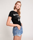 OneTeaspoon WOMENS ROCK N ROLL SAVED MY SOUL FITTED TEE - WASHED BLACK, WOMENS TEES & TANKS, OneTeaspoon, Elwood 101