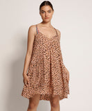 OneTeaspoon WOMENS CORAL LEOPARD MARLEY DRESS - CORAL ANIMAL PRINT, WOMENS DRESSES, OneTeaspoon, Elwood 101