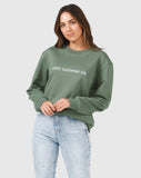 Ortc MENS FLEECE LOGO CREW - GREEN, MENS KNITS & SWEATERS, ORTC Clothing Co, Elwood 101