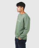 Ortc MENS FLEECE LOGO CREW - GREEN, MENS KNITS & SWEATERS, ORTC Clothing Co, Elwood 101