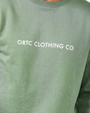 Ortc MENS FLEECE LOGO CREW - GREEN, MENS KNITS & SWEATERS, ORTC Clothing Co, Elwood 101