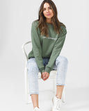 Ortc MENS FLEECE LOGO CREW - GREEN, MENS KNITS & SWEATERS, ORTC Clothing Co, Elwood 101