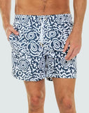 Ortc Mens Ngarrindjeri Dreaming Swim Shorts - Blue White, MENS SHORTS, Not specified, Elwood 101