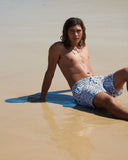 Ortc Mens Ngarrindjeri Dreaming Swim Shorts - Blue White, MENS SHORTS, Not specified, Elwood 101