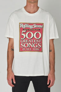 ROLLAS Mens Rolling Stone 500 Tee - Vintage White, MENS TEE SHIRTS, ROLLAS, Elwood 101