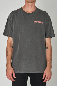 ROLLAS Mens Rolling Stone Icons Tee - Washed Black, MENS TEE SHIRTS, ROLLAS, Elwood 101