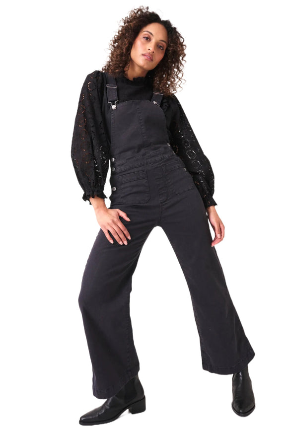 ROLLAS Womens Sailor Overall - Washed Black, WOMENS JUMPSUITS & OVERALLS, ROLLAS, Elwood 101