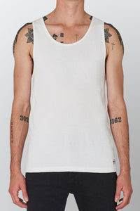 ROLLAS Mens Trade Rib Tank - Vintage White, MENS TEE SHIRTS, ROLLAS, Elwood 101