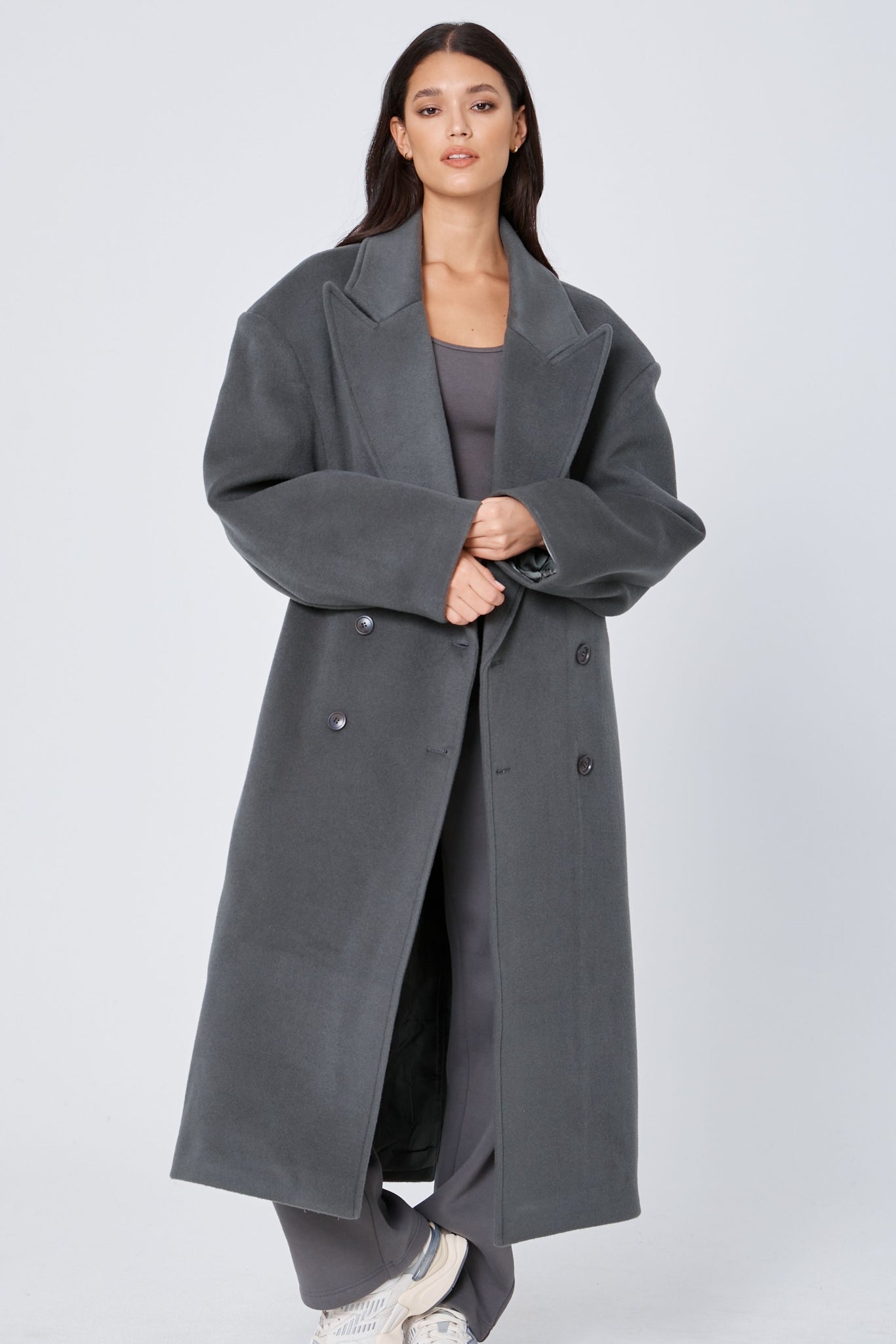 Gray discount womens coat
