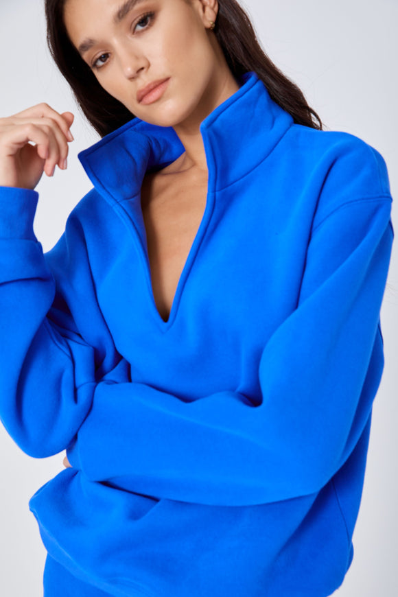 ROZALIA x ATOIR Womens The Collar Jumper Cobalt Elwood 101
