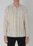 Rollas MENS MEN AT WORK STRIPE SHIRT - NATURAL, MENS SHIRTS, ROLLAS, Elwood 101
