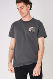 Rollas MENS MTV DOUBLE TIE DYE TEE - BLACK, MENS TEE SHIRTS, ROLLAS, Elwood 101